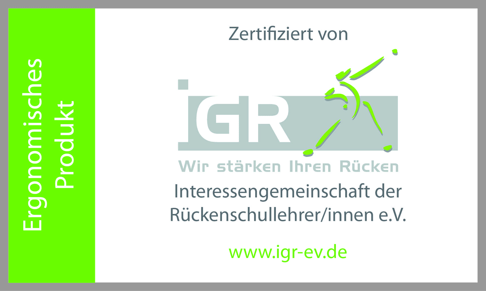 Swissflex erhält Ergonomie Zertifizierung der "IGR"