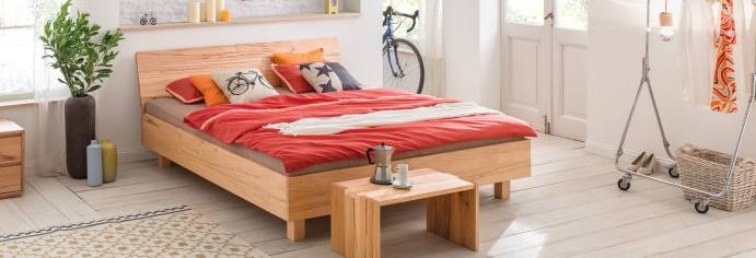Dormiente Massivholzbett Kanda
