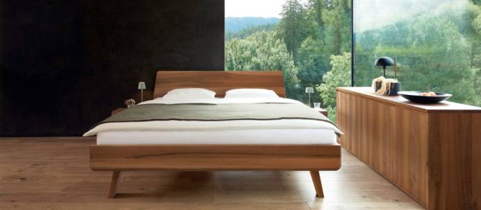 Gaderform Massivholzbett Elba