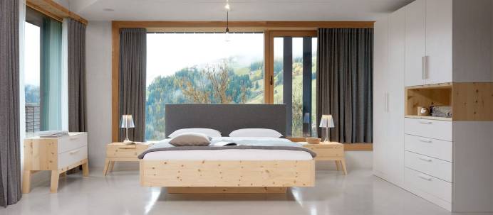 Gaderform Massivholzbett Gardena