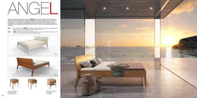 Massivholzbetten Luna Bett Angel