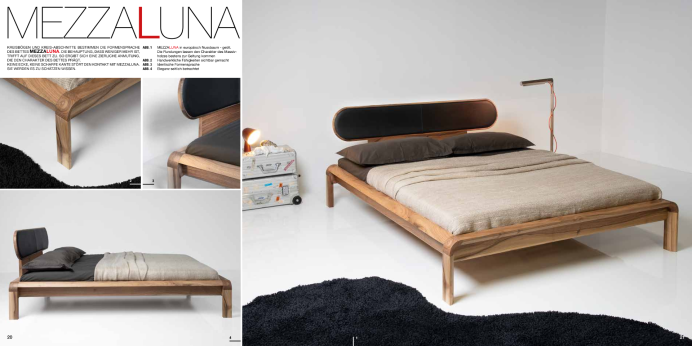 Massivholzbetten Luna Bett Mezzaluna