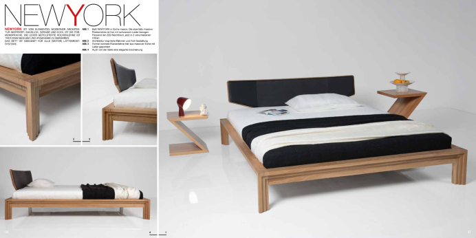 Massivholzbetten Luna Bett New York