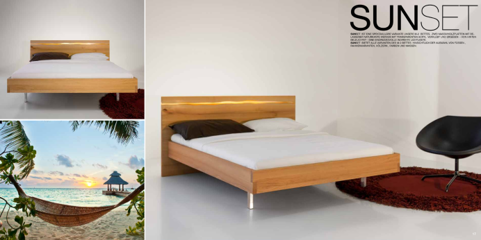 Massivholzbetten Luna Bett Sunset