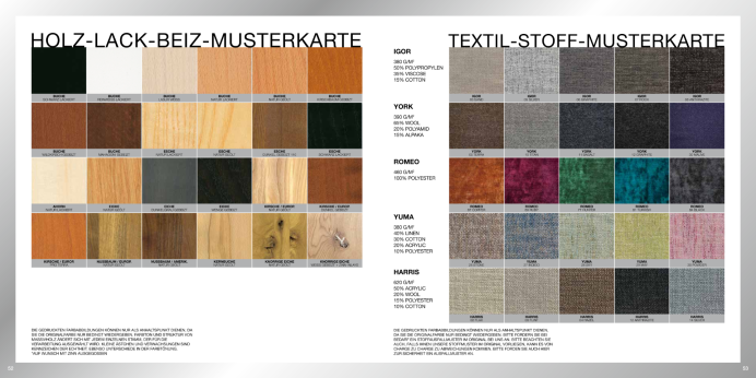 Massivholzbetten Luna Holz Lack und Stoffe