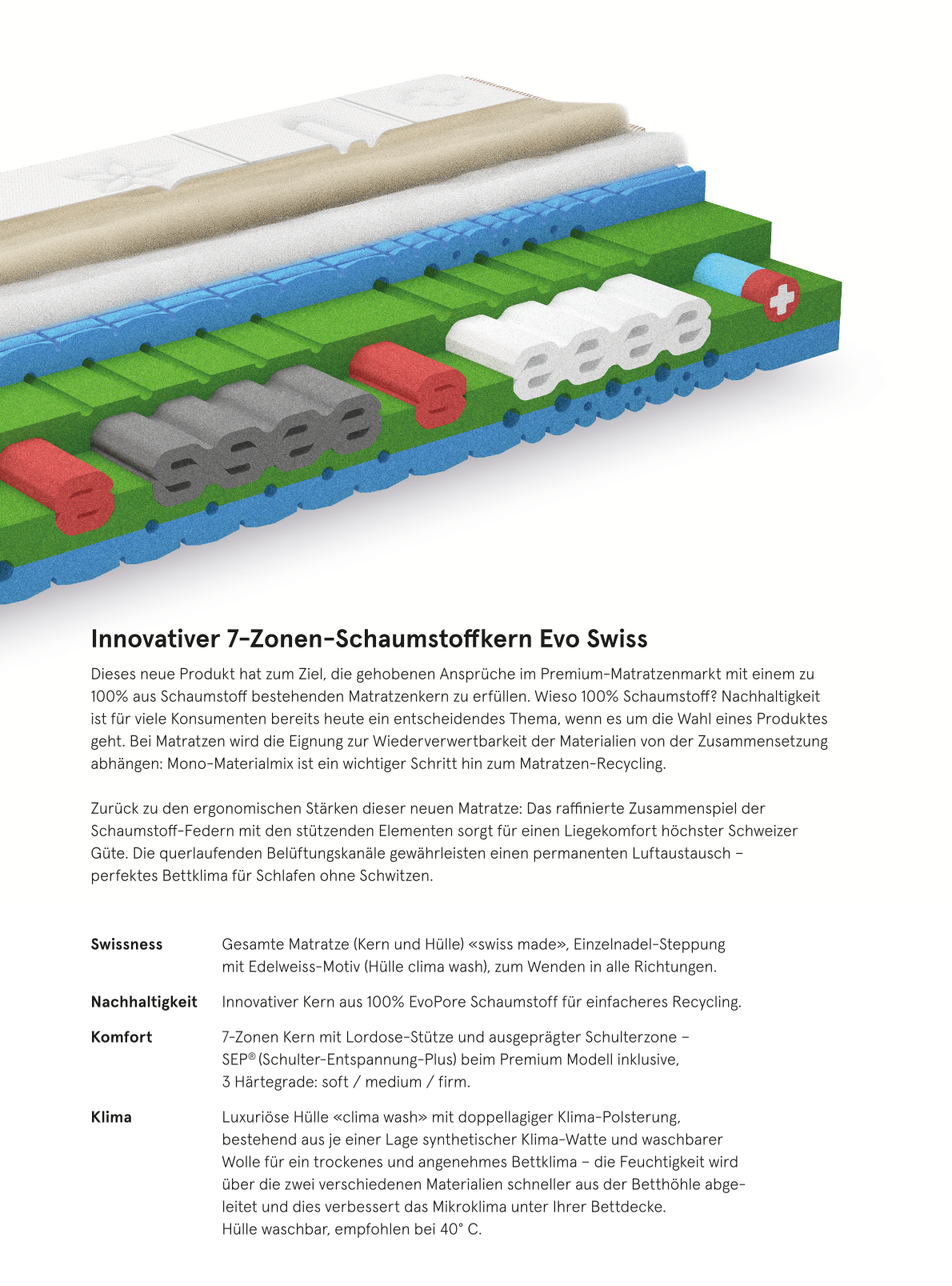 Matratzenlinie Evo Swiss